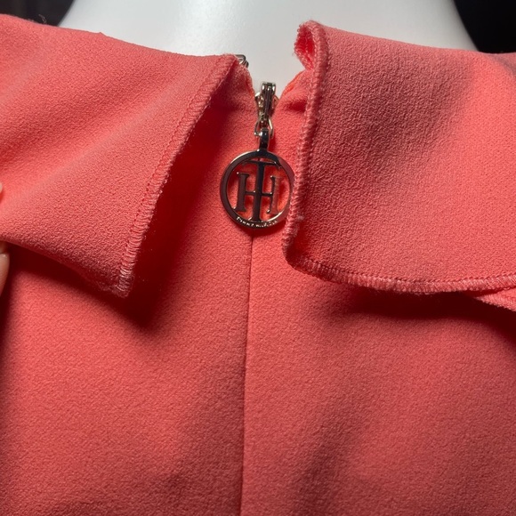 Tommy Hilfiger ruffled coral sleeveless dress sz 10 - Picture 4 of 9